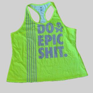 Betty Designs XL Neon Mesh Racerback Tank Top Do Epic Shit